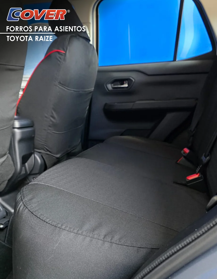 Forros para asientos traseros Toyota Raize – Cover, protectores de asiento resistentes y ajustados.